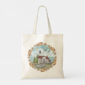 Illinois Muscheln Leuchtturm Tote Tasche (Rückseite)