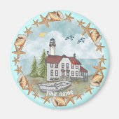 Illinois Muscheln Leuchtturmmagnet Magnet (Vorne)