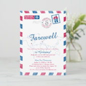 Illinois nach Deutschland Luftverkehr bewegen Einladung (Stehend Vorderseite)