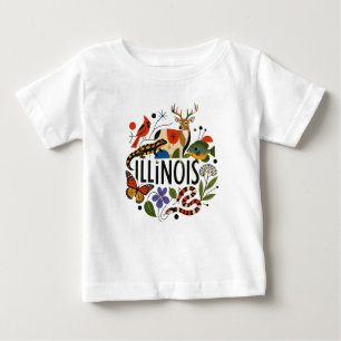 Illinois-Natur- und Wildlife-Feier Baby T-shirt