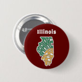 Illinois Nickname Word Art Button (Vorne & Hinten)