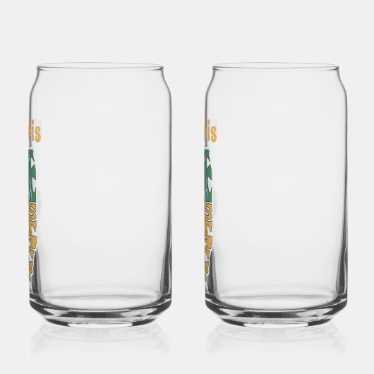 Illinois Nickname Word Art Dosenglas (Rückseite)