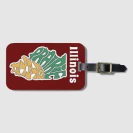 Illinois Nickname Word Art Gepäckanhänger