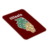 Illinois Nickname Word Art Magnet (Rechte Seite)