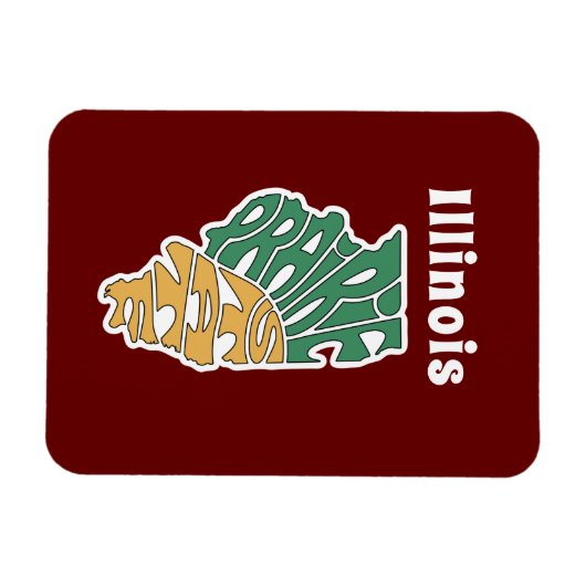 Illinois Nickname Word Art Magnet (Horizontal)