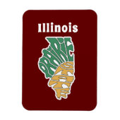 Illinois Nickname Word Art Magnet (Vertikal)