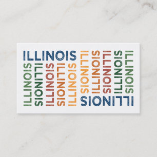 Illinois Niedlich farbenfroh Visitenkarte