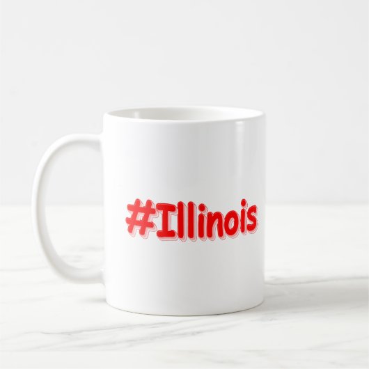"#Illinois " Niedliches Design. Jetzt kaufen Kaffeetasse (Links)