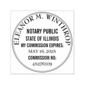 Illinois Notary Public Round  Permastempel (Design)