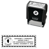 Illinois Notary Public Self Inking Rubber Briefmar Permastempel (Beispiel)