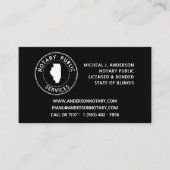 Illinois Notary Public Services Visitenkarte (Vorderseite)