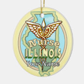 Illinois Nurse Caduceus Keramik Ornament (Links)