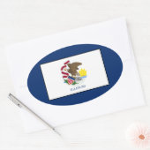 Illinois Ovaler Aufkleber (Umschlag)