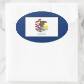 Illinois Ovaler Aufkleber (Tasche)