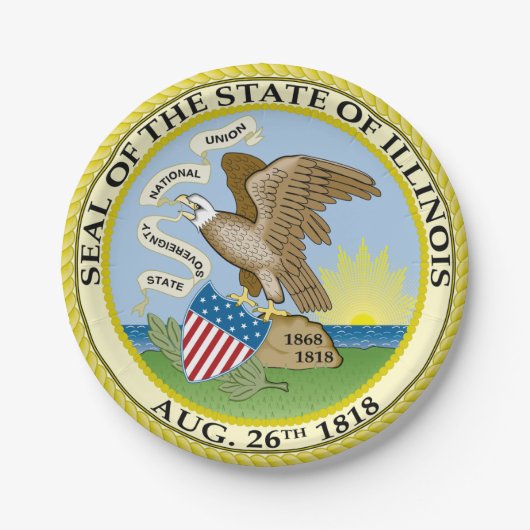 Illinois Pappteller (Vorderseite)