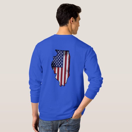 Illinois Patriot Long Sleeved T - Shirt (Schwarz voll)