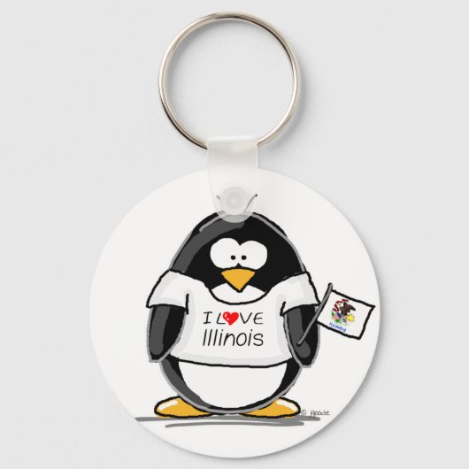 Illinois Penguin Schlüsselanhänger (Vorderseite)