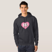 Illinois Pink Fade Heart - I Liebe IL Hoodie (Vorne ganz)