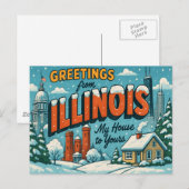 ILLINOIS Postkarte (Vorne/Hinten)