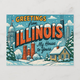 ILLINOIS Postkarte
