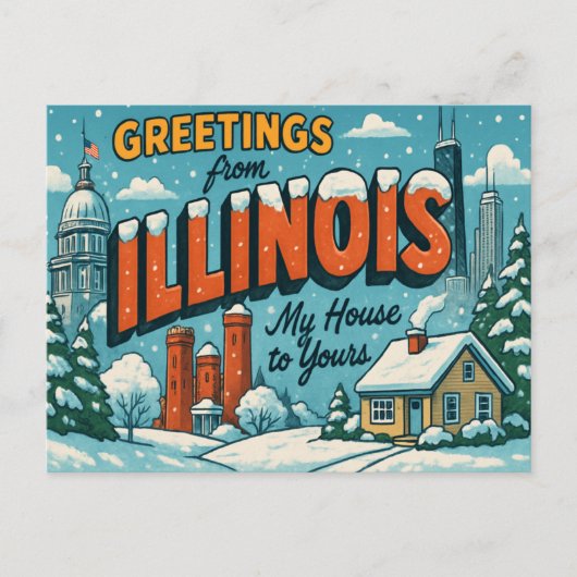 ILLINOIS Postkarte (Vorderseite)
