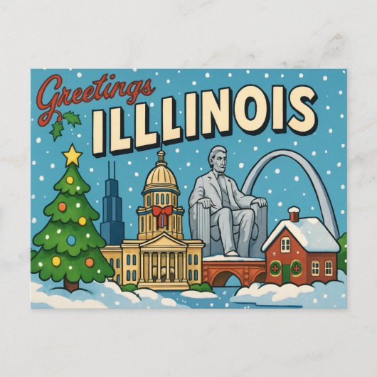 ILLINOIS Postkarte (Vorderseite)