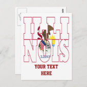 Illinois Postkarte (Vorne/Hinten)