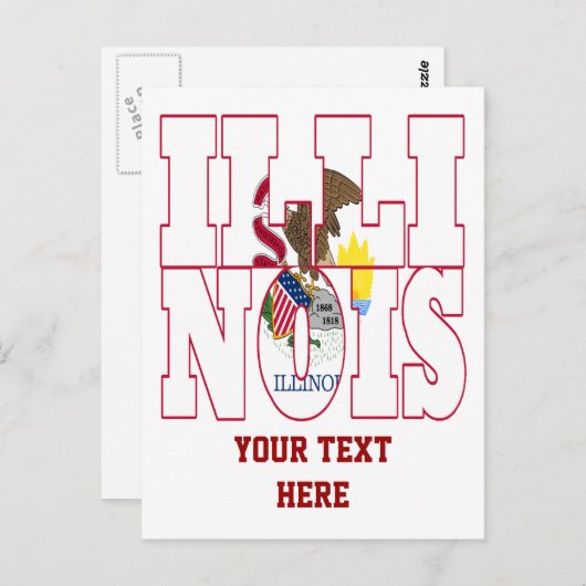 Illinois Postkarte (Vorne/Hinten)