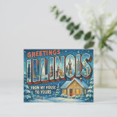 ILLINOIS Postkarte (Stehend Vorderseite)