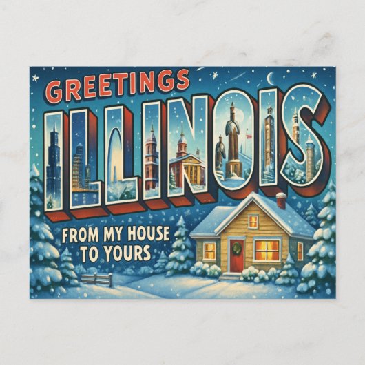 ILLINOIS Postkarte (Vorderseite)