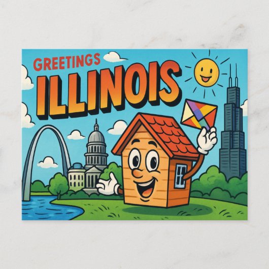 ILLINOIS Postkarte (Vorderseite)
