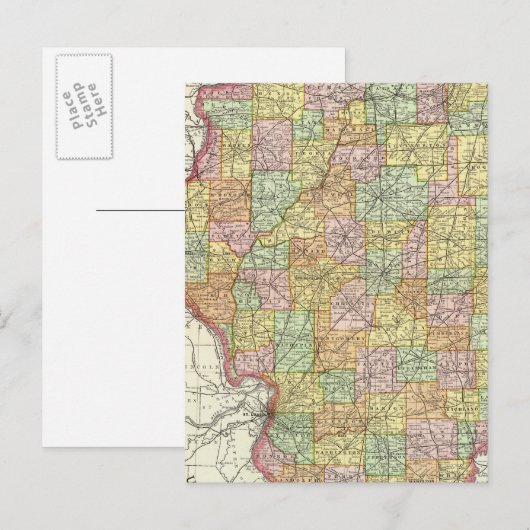 Illinois Postkarte (Vorne/Hinten)
