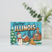 ILLINOIS Postkarte (Stehend Vorderseite)