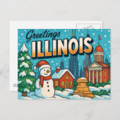 ILLINOIS Postkarte (Vorne/Hinten)