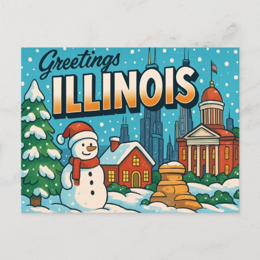 ILLINOIS Postkarte (Vorderseite)