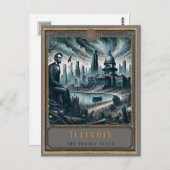 Illinois | Postkarte Gothic Art (Vorne/Hinten)