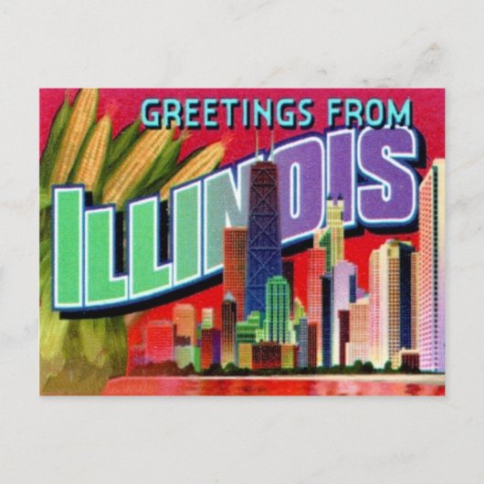 Illinois-Postkarte Postkarte (Vorderseite)