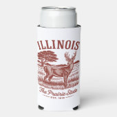 Illinois Prairie Staat Deer Selters Dosenkühler (Seltzer Vorderseite)
