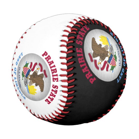 ILLINOIS PRAIRIE STAAT FLAG BASEBALL (Schrägansicht)
