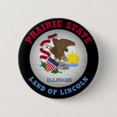 ILLINOIS PRAIRIE STAAT FLAG BUTTON (Vorderseite)