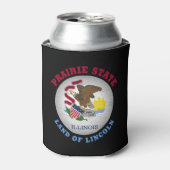 ILLINOIS PRAIRIE STAAT FLAG DOSENKÜHLER (Kanne Vorderseite)