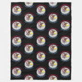 ILLINOIS PRAIRIE STAAT FLAG FLEECEDECKE (Vorderseite)