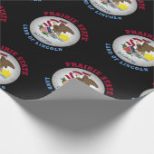 ILLINOIS PRAIRIE STAAT FLAG GESCHENKPAPIER (Ecke)