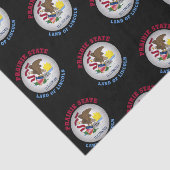 ILLINOIS PRAIRIE STAAT FLAG SEIDENPAPIER (Ausschnitt)