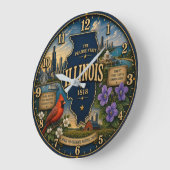 Illinois Prairie State Große Wanduhr (Winkel)