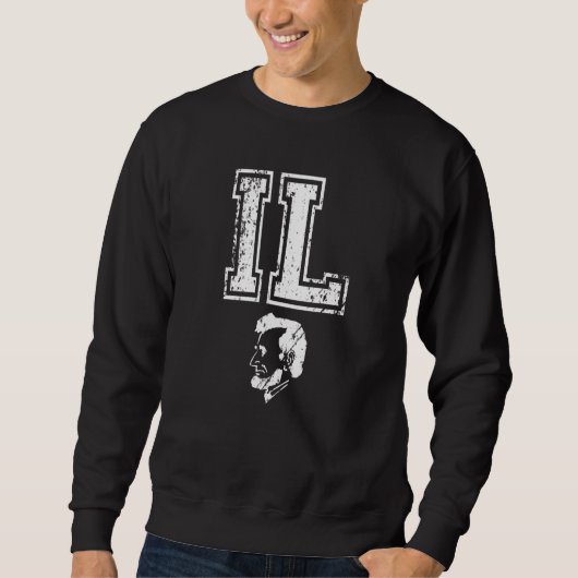 Illinois Pride Abgenutzt Sweatshirt (Vorderseite)