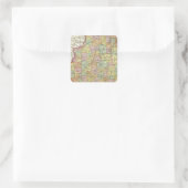 Illinois Quadratischer Aufkleber (Tasche)