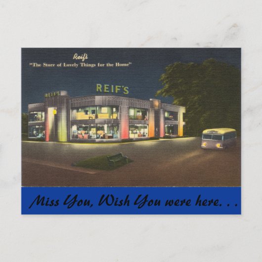 Illinois, Reifs Zuhause Store Postkarte (Vorderseite)
