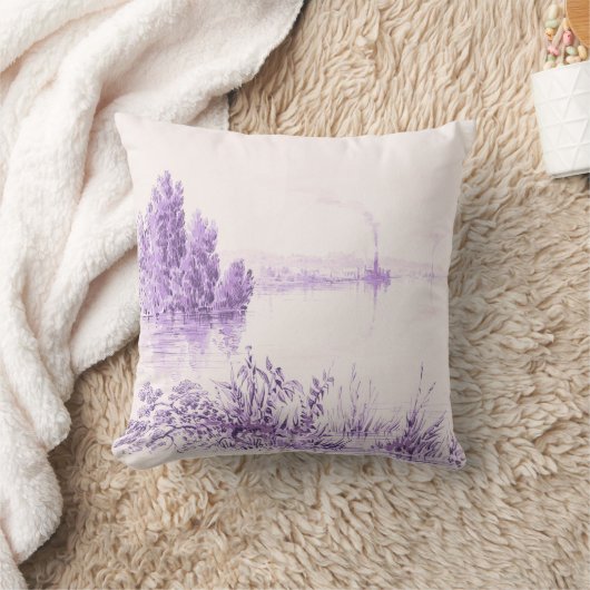 Illinois River at Peoria II Throw Pillow Kissen (Decke)