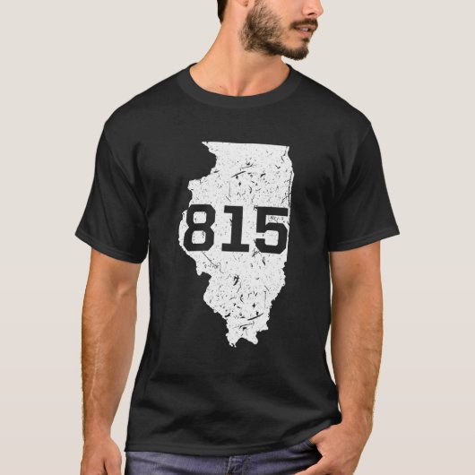 Illinois Rockford Joliet Area Code 815 Midwest T-Shirt (Vorderseite)